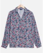 Chemise Remy à fleurs bleu marine