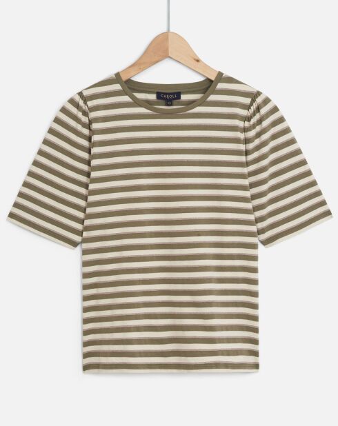 T-Shirt Orso rayé ivoire