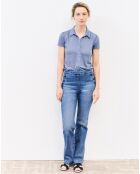 Chemise Serafin imprimée pierre bleu