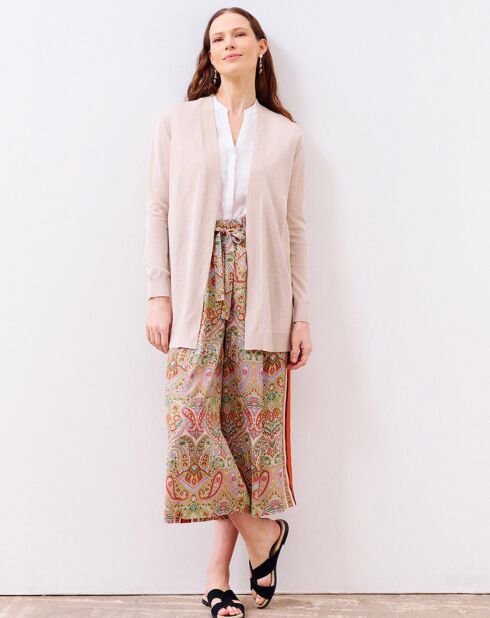 Gilet in misto lino naturale Elisa