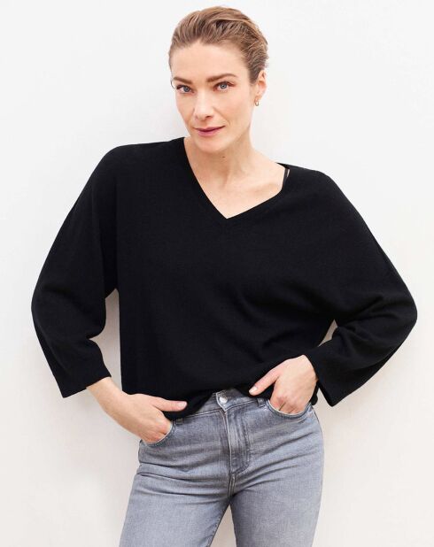 Pull 100% Laine Rosebelle noir