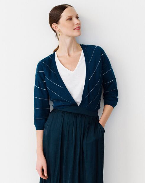 Cardigan bolero Matilda bleu marine