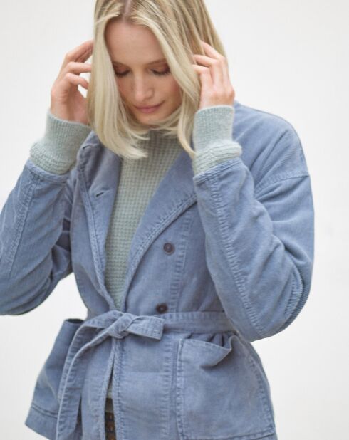 Veste en Velours côtelé Lola bleu violet