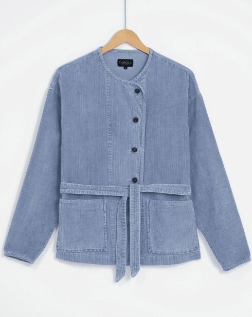 Veste en Velours côtelé Lola bleu violet