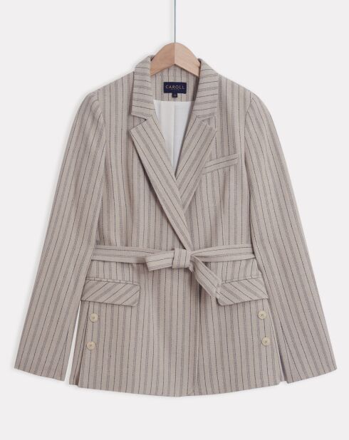 Blazer en Laine mélangée Juno beige
