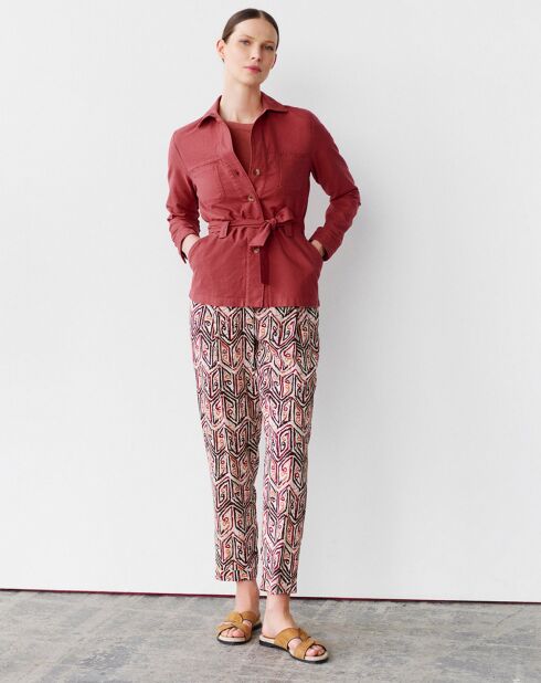 Veste saharienne Lily rouille