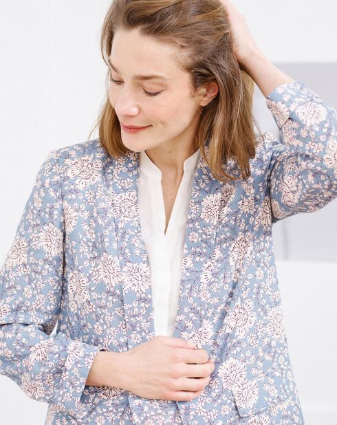 Blazer Lys imprimé pierre bleu