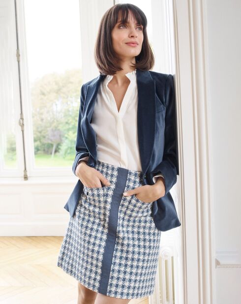 Jupe en Tweed Tracy bleu violet