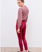 Pantalon slim Tony B framboise