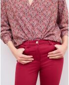 Pantalon slim Tony B framboise