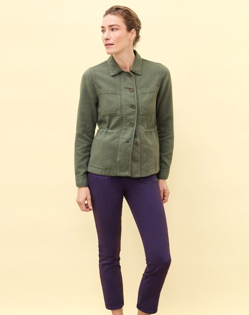 Pantalon slim Sicilio aubergine