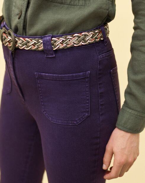 Pantalon slim Sicilio aubergine