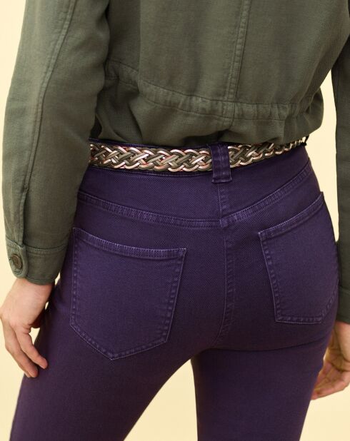 Pantalon slim Sicilio aubergine