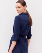 Robe en Gaze de Coton Betina indigo