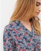 Chemise Remy à fleurs bleu marine