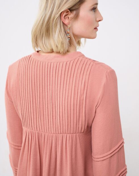 Blouse en Crépon Léa saumon