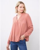 Blouse en Crépon Léa saumon