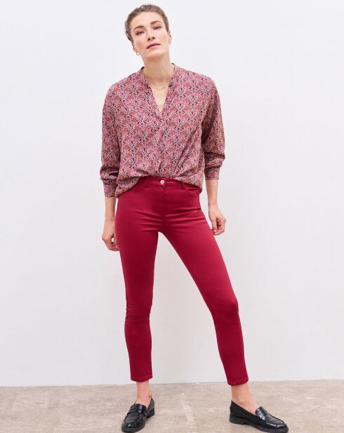 Chemise Candice imprimée framboise