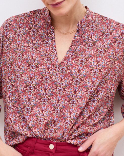 Chemise Candice imprimée framboise