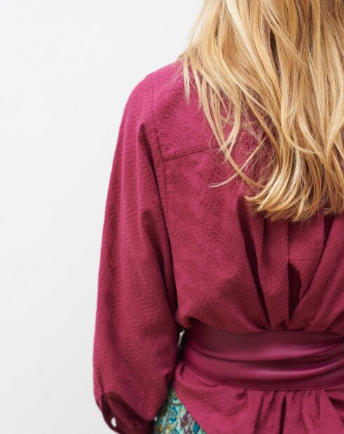 Blouse Célestine à borderies beaujolais