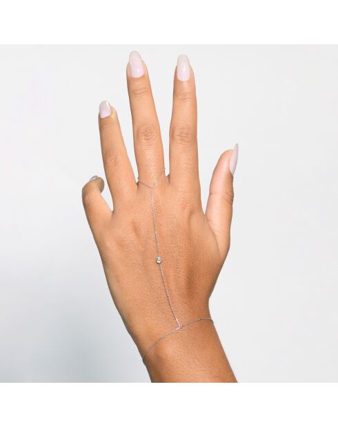 Bracciale Kiya con diamanti in oro bianco 0,1 ct