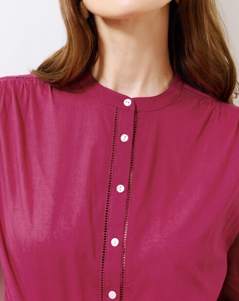 Chemise en Popeline Clarisse groseille