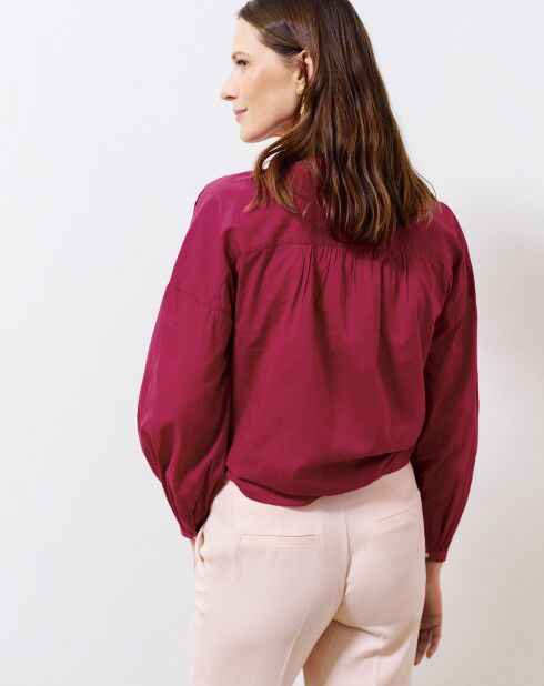 Chemise en Popeline Clarisse groseille