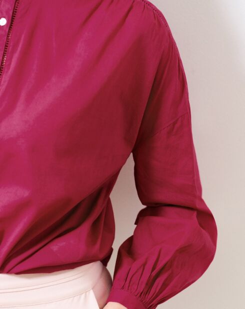 Chemise en Popeline Clarisse groseille