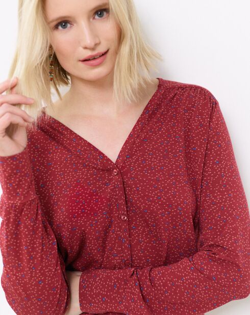 T-Shirt chemise boutonné Zoé beaujolais