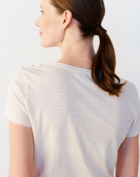 T-Shirt Vanina rayé rose