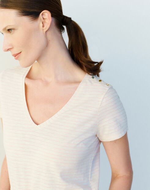 T-Shirt Vanina rayé rose