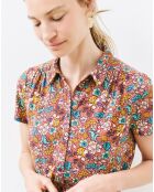 Chemise Loris imprimée chocolat