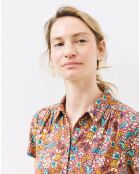 Chemise Loris imprimée chocolat