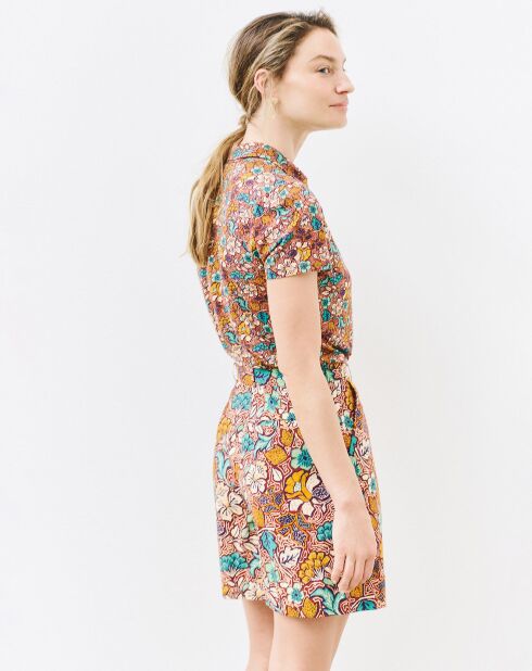 Chemise Loris imprimée chocolat