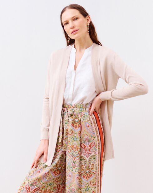 Gilet in misto lino naturale Elisa