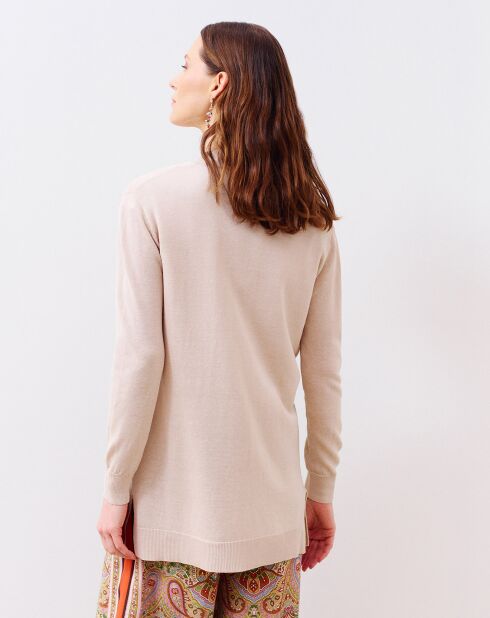 Gilet in misto lino naturale Elisa