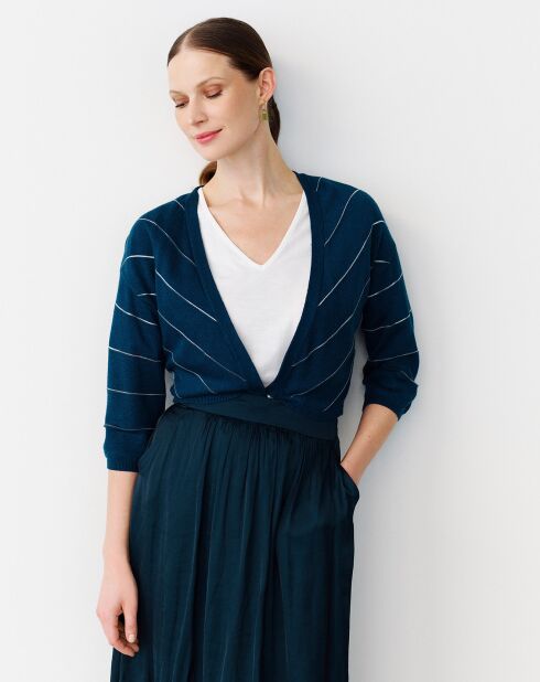 Cardigan bolero Matilda bleu marine