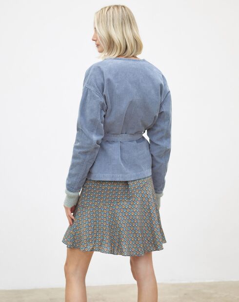 Veste en Velours côtelé Lola bleu violet