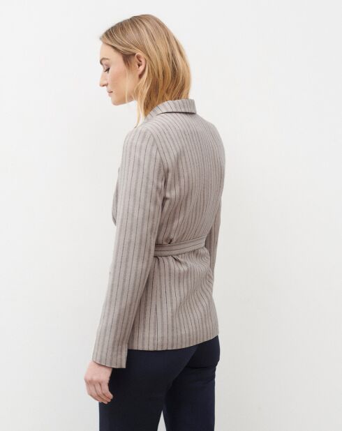 Blazer en Laine mélangée Juno beige