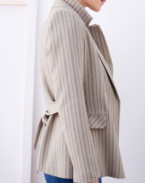 Blazer en Laine mélangée Juno beige
