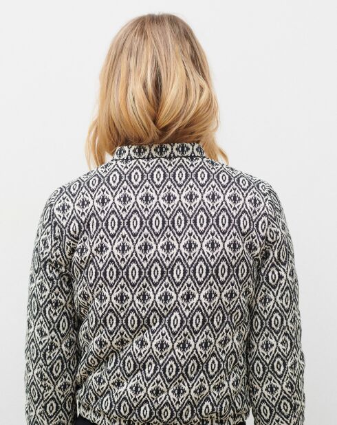 Veste matelassée Athenes imprimée noire