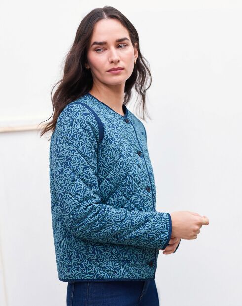 Veste matelassée Winoka imprimée bleu marine