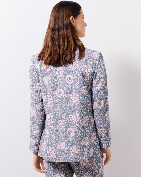 Blazer Lys imprimé pierre bleu