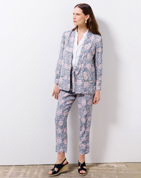 Blazer Lys imprimé pierre bleu