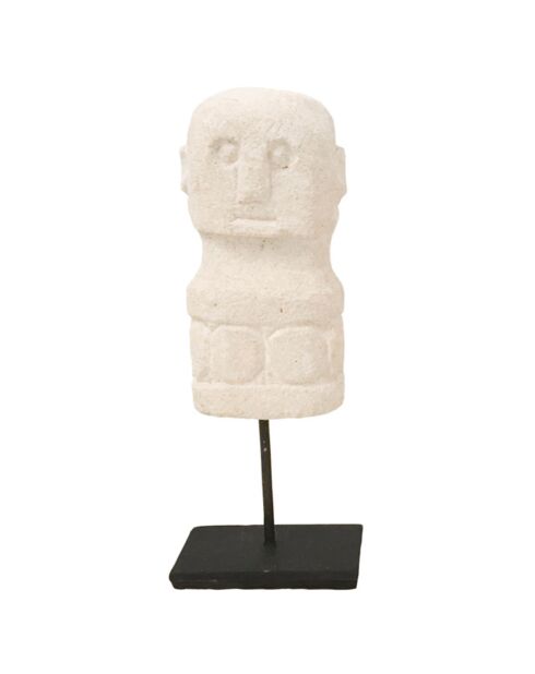 Statue sur pied en pierre Sumba naturel - 7x4x17 cm