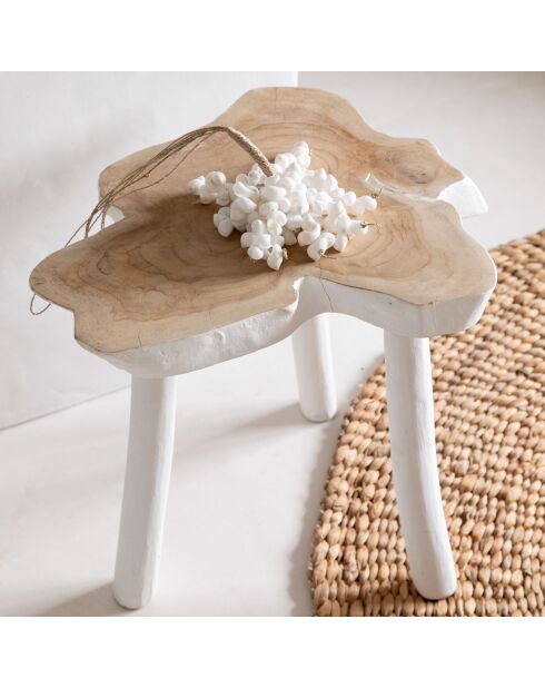 Pompon Kai blanc - L.40 cm