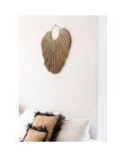 Housse de coussin Raphia naturel/noir - 40x40 cm