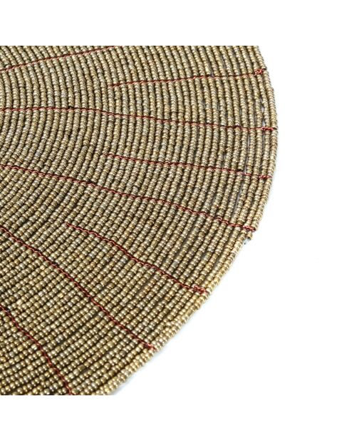 Set de table en perles doré - D.30 cm