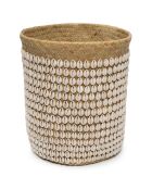 Cesta de almacenamiento Pandan natural/blanca - D.34xH.40 cm