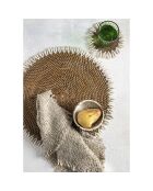 Set de table Colonial coquillage naturel/marron - D.40 cm